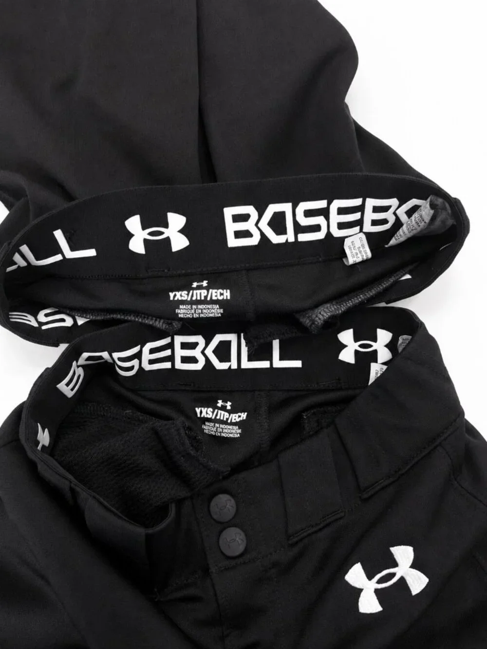 Under Armour Youth YXS Black Baseball Pants Jogger Lot Bundle Set Youth XS Boys
